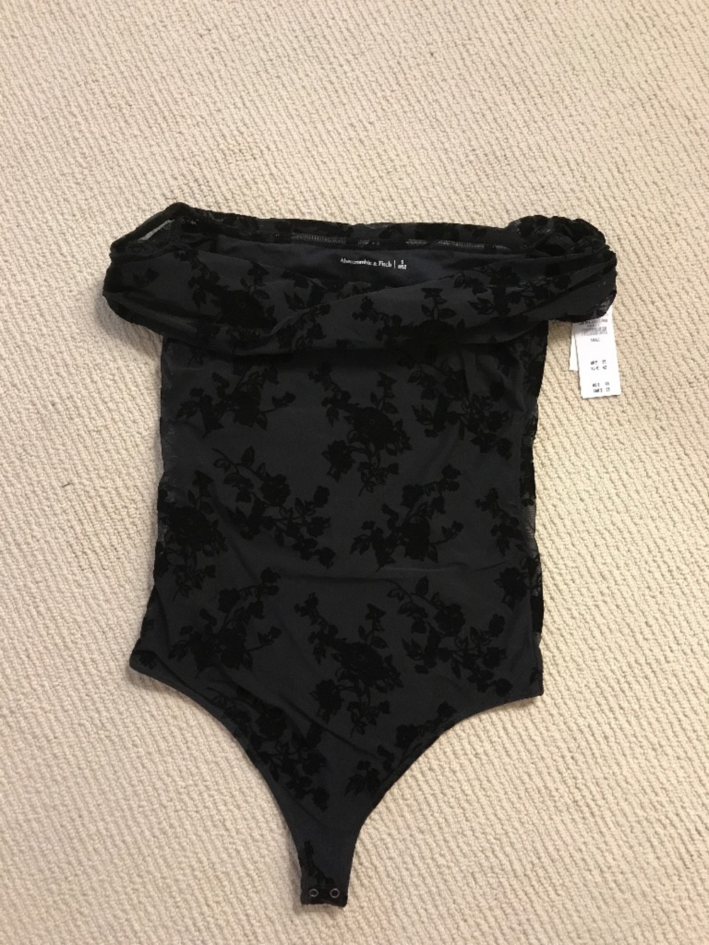 Abercrombie & Fitch burnt out velvet floral bodysuit